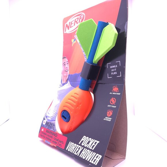 Hasbro Nerf Pocket Vortex Howler Foam Ball for Kids Football New in Box Outdoor - Picture 3 of 5